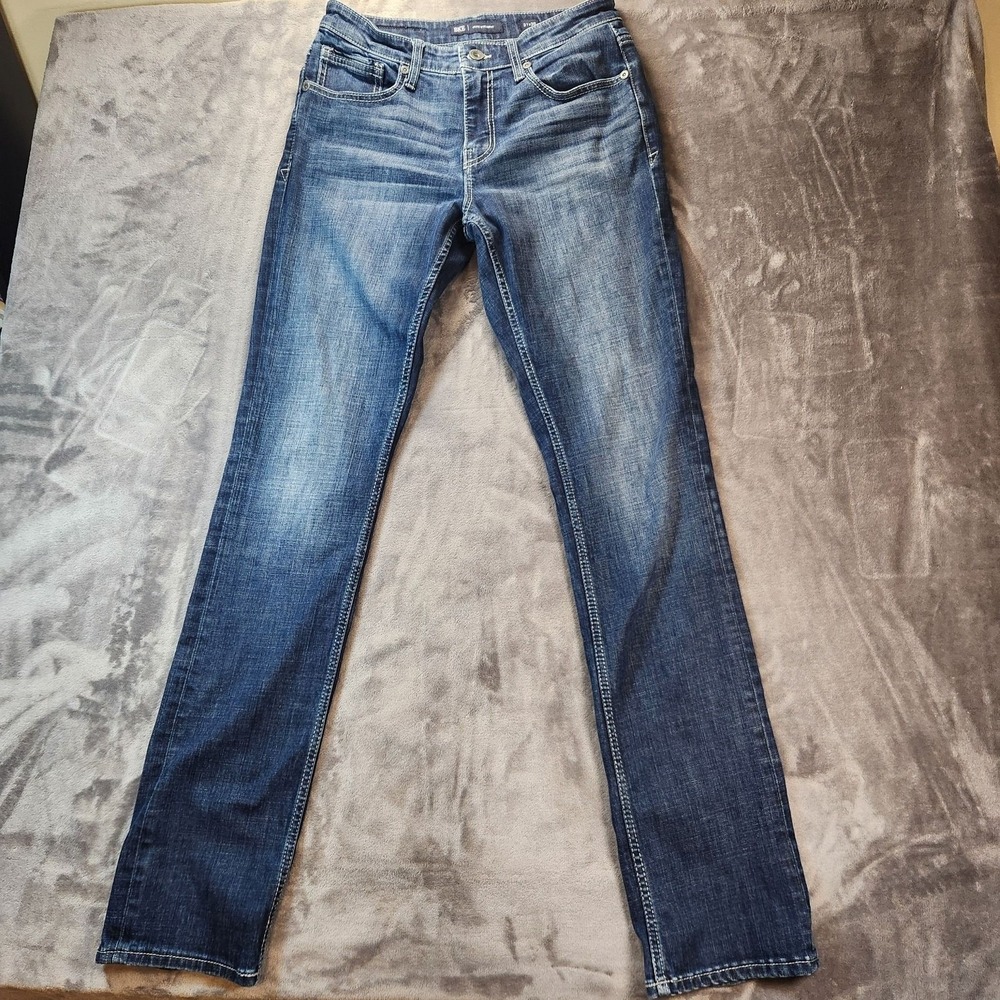 BKE Jeans Mens 31x36 Blue Jake Straight Stretch Denim Medium Wash Regular Fit